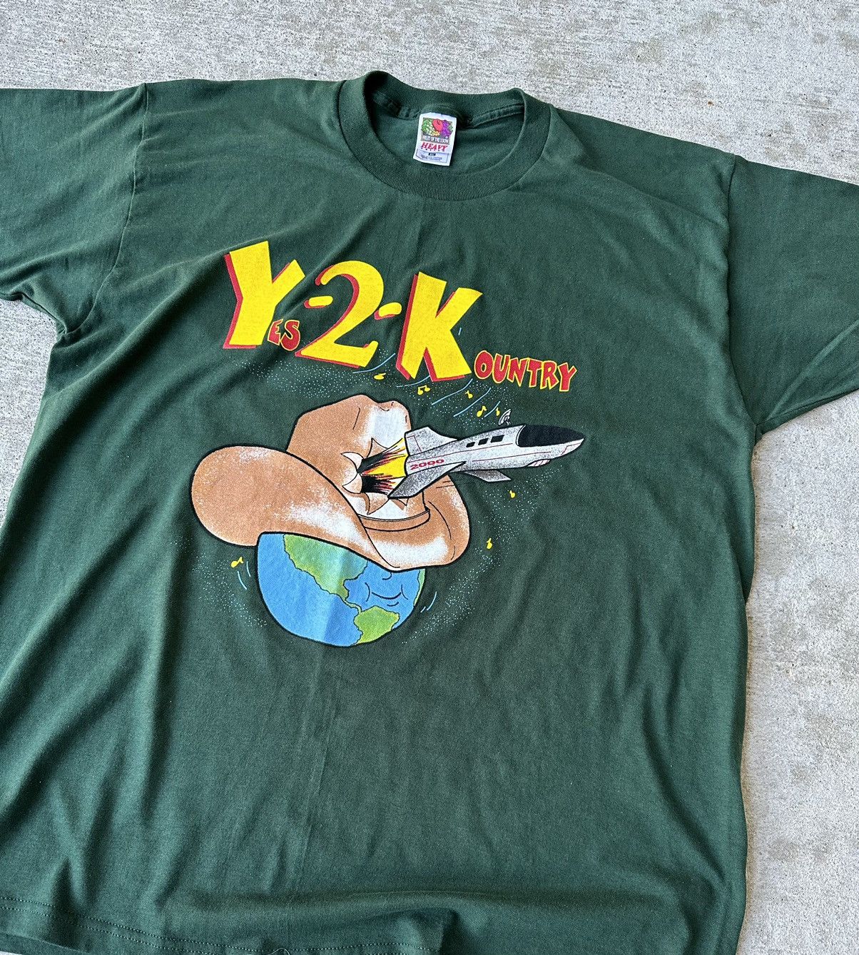 Fruit Of The Loom × Vintage “Y2K Country” Graphic Print Tee Shirt Size US XL / EU 56 / 4 - 2 Thumbnail