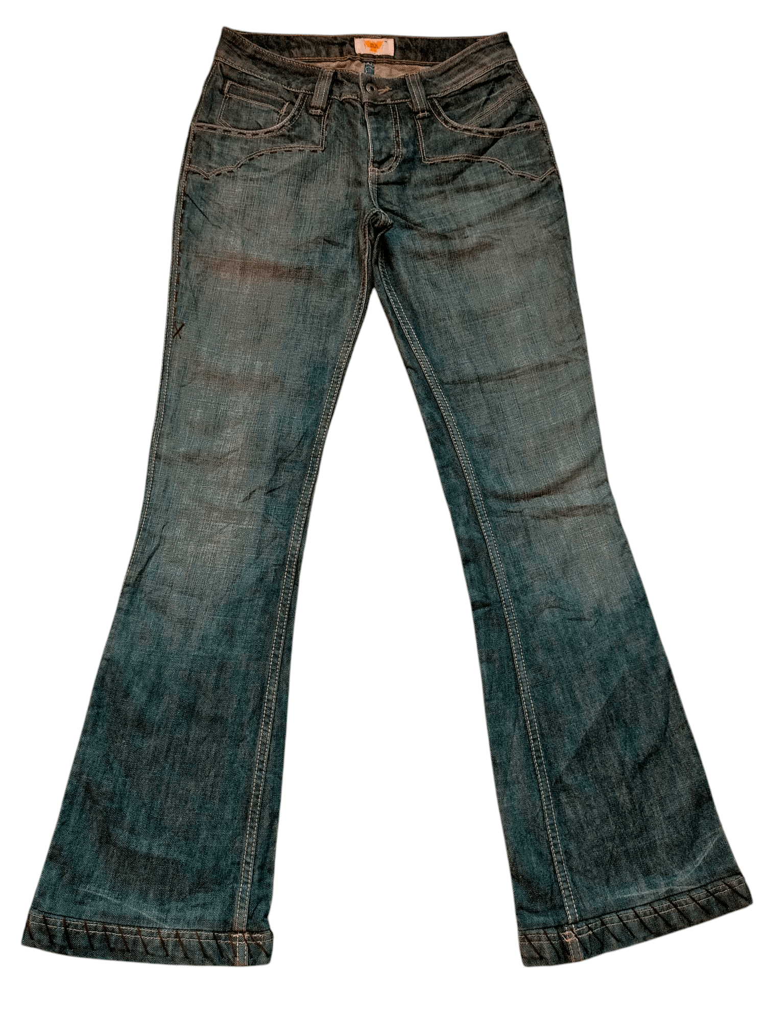 Hysteric Glamour Flare Jeans Antik Denim Embroidered Low rise Boot cut Denim Size US 28 / EU 44 - 2 Thumbnail
