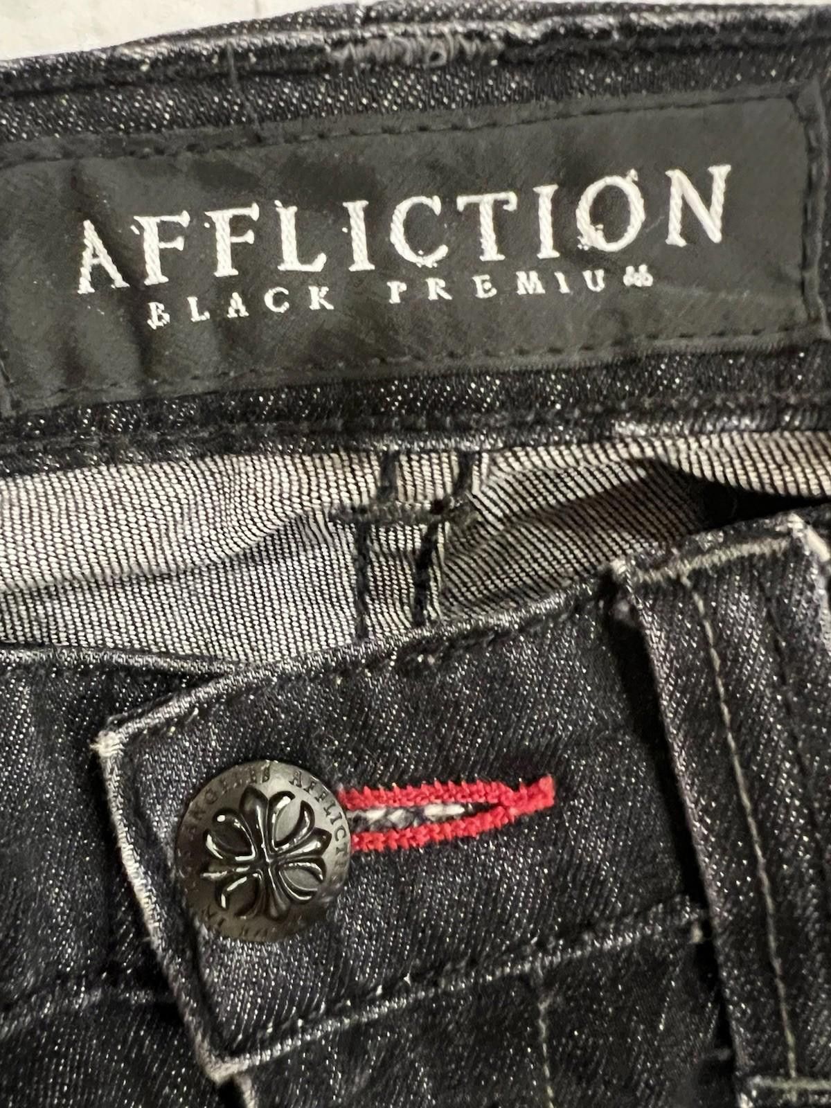 Affliction Affliction Bianca Y2K Black Skinny Jeans Deer Skull Gothic Size 25" / US 0 / IT 36 - 3 Thumbnail