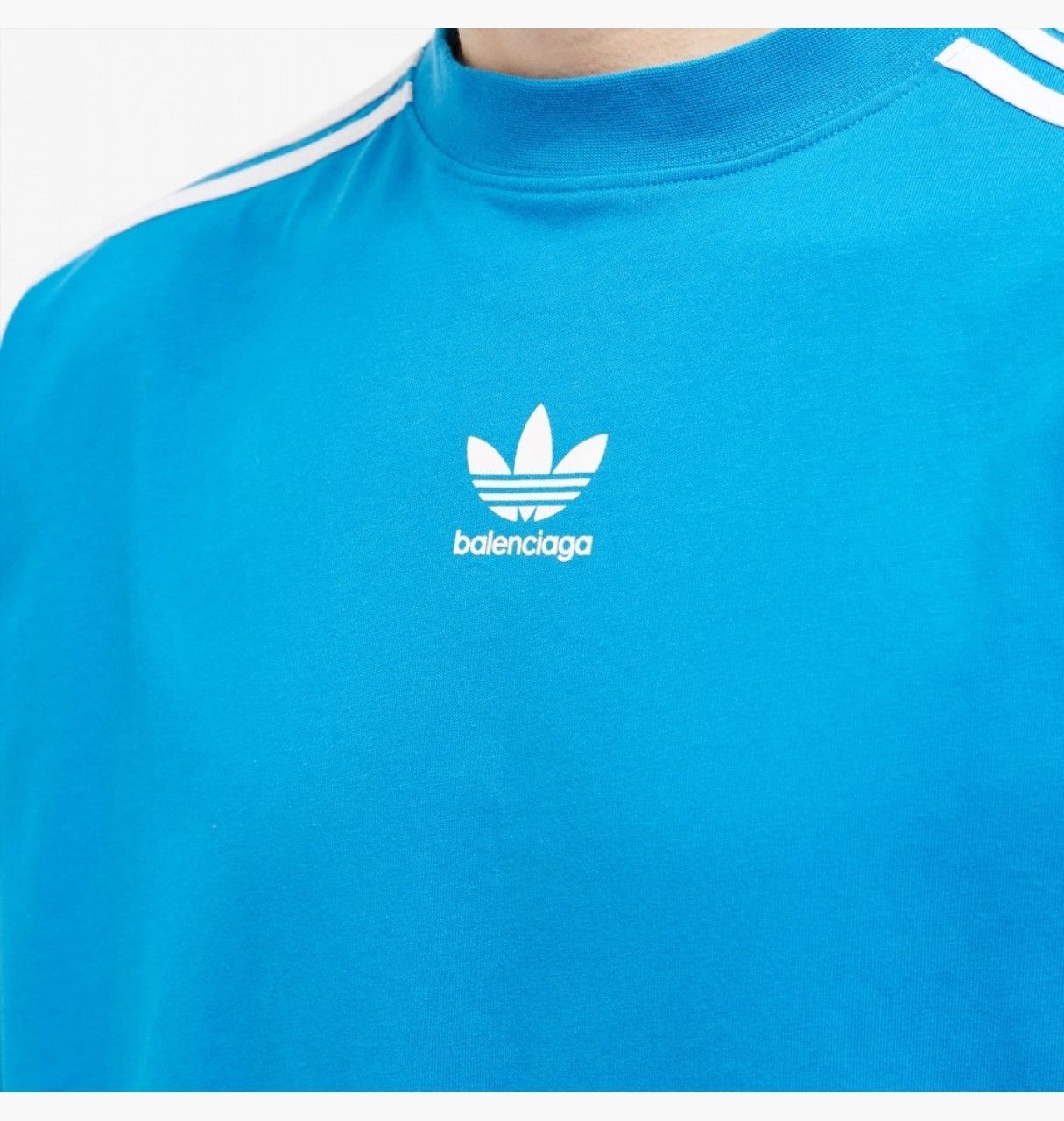 Adidas × Balenciaga o1la1rc1a0924 Short Sleeve Shirt in Blue/White Size US XL / EU 56 / 4 - 5 Thumbnail