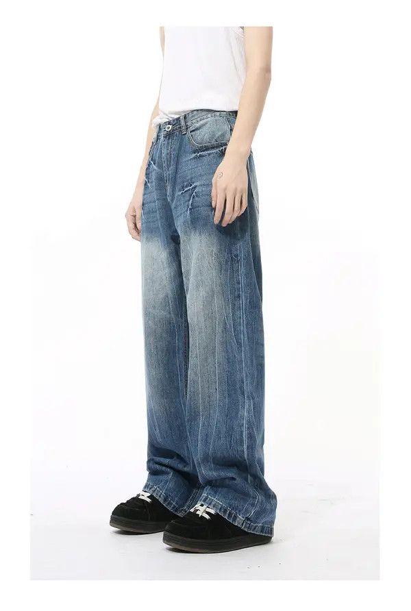 Japanese Brand Kin American cleanfit washed heavy duty fashionable jeans Size US 34 / EU 50 - 4 Thumbnail