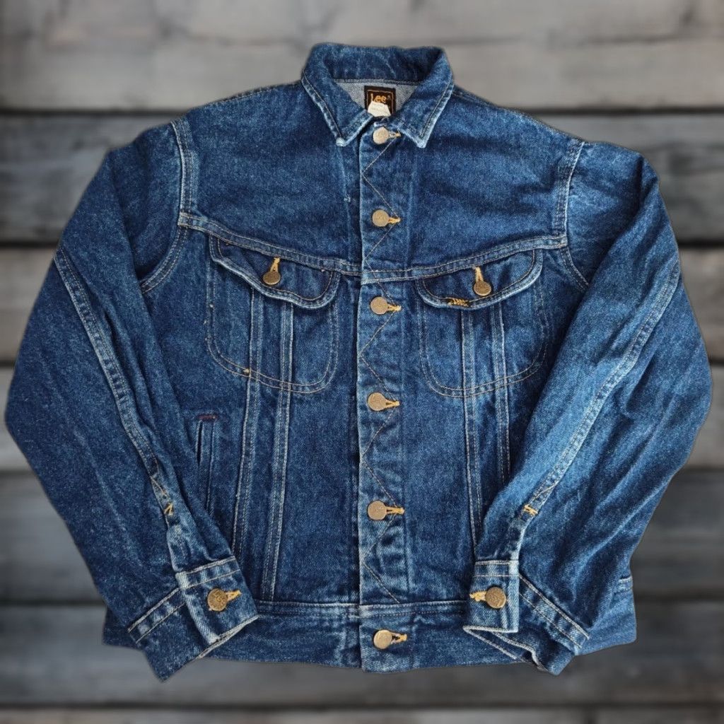 Lee VINTAGE Lee Riders Denim Jacket Womens Size 16 Blue 80s Biker Grunge USA Made Size 38" / US 16 / IT 52 - 1 Thumbnail