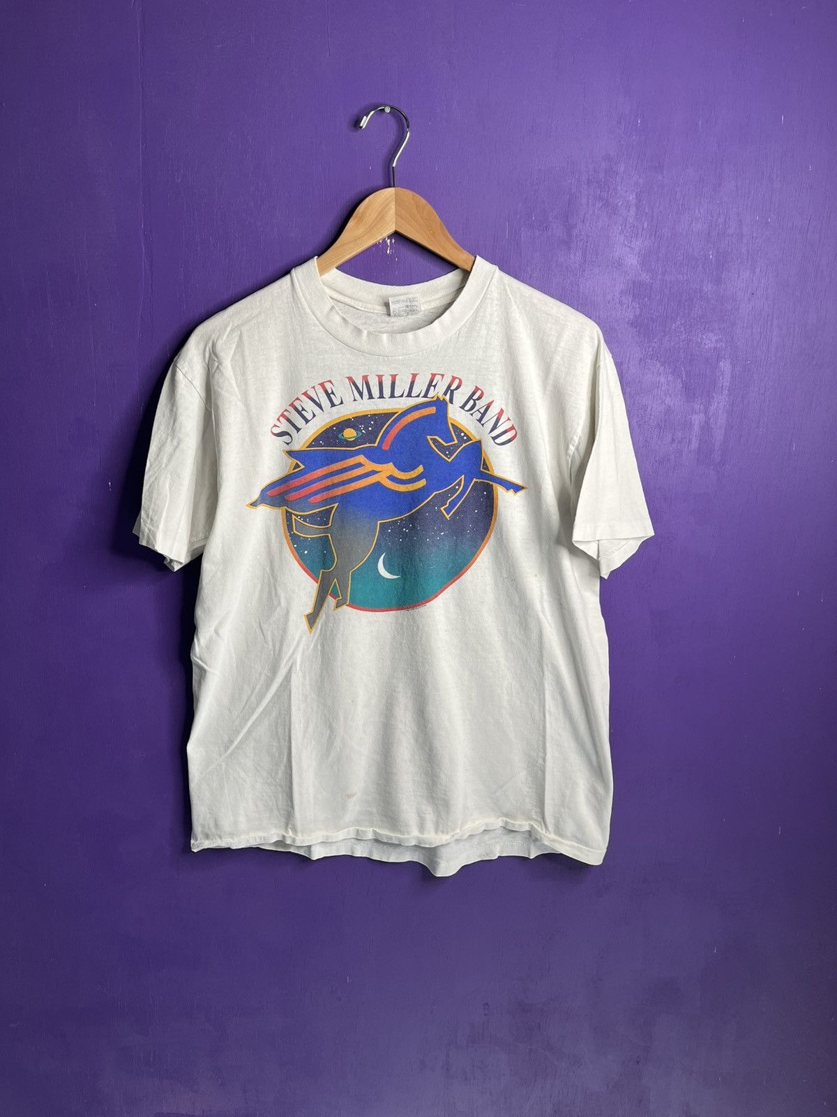 Band Tees × Vintage Vintage 1990 Steve miller band Pegasus tour tee Size US L / EU 52-54 / 3 - 1 Thumbnail