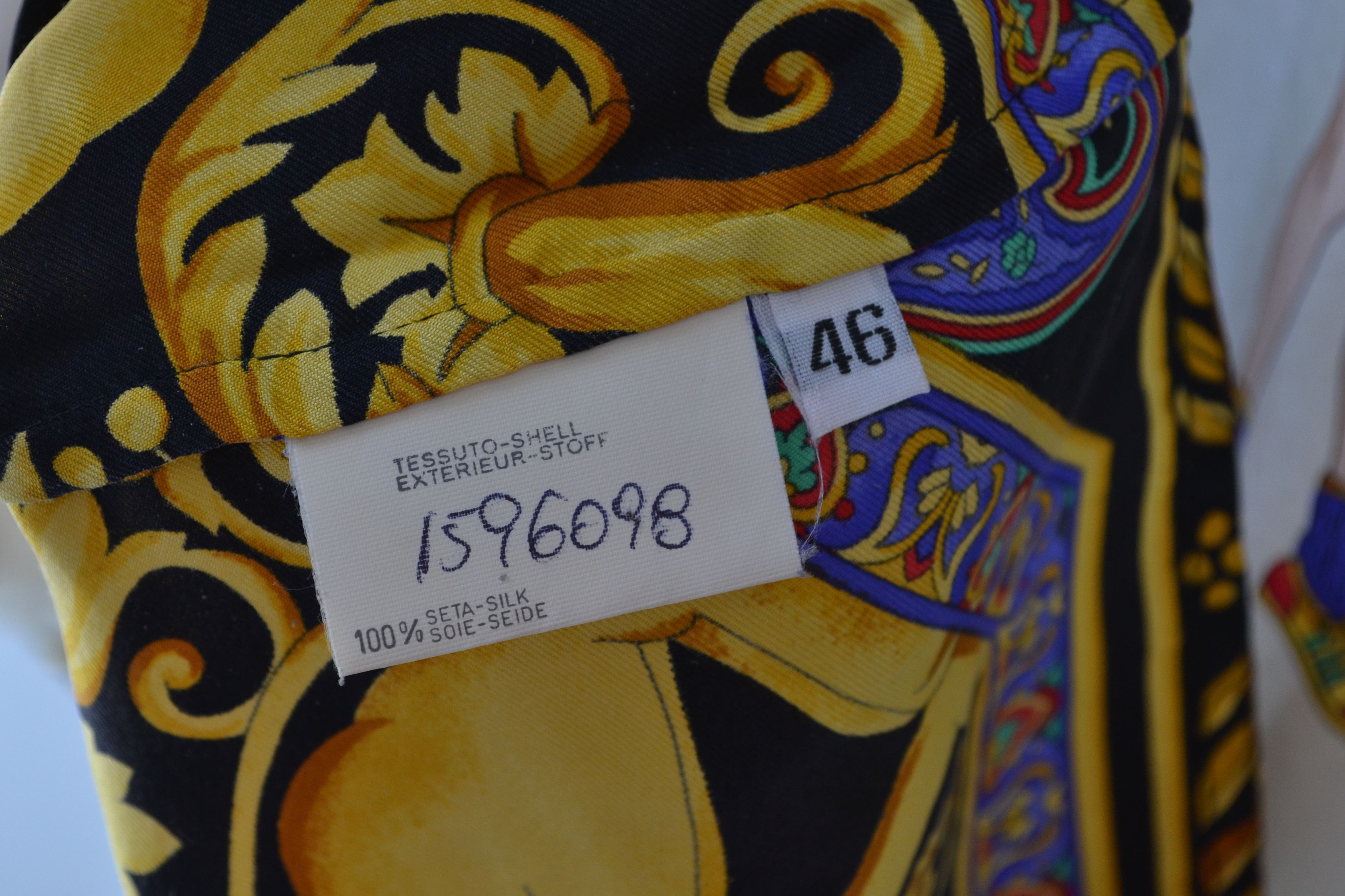 Versace VERSACE Shirt Silk Long Sleeve Baroque Printed Vintage Size US S / EU 44-46 / 1 - 9 Thumbnail