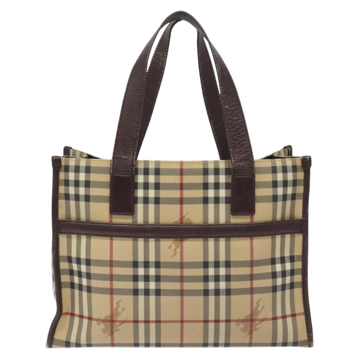 Burberry Nova Check Beige Canvas Tote Bag (Pre-Owned) Size ONE SIZE - 1 Thumbnail