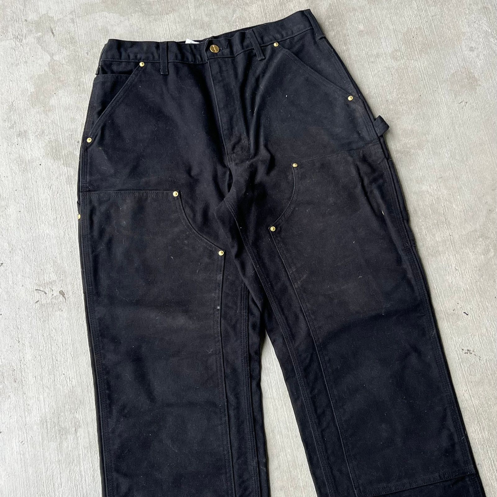 Carhartt × Vintage Carhartt black double knee work wear carpenter pants Size US 31 - 2 Thumbnail