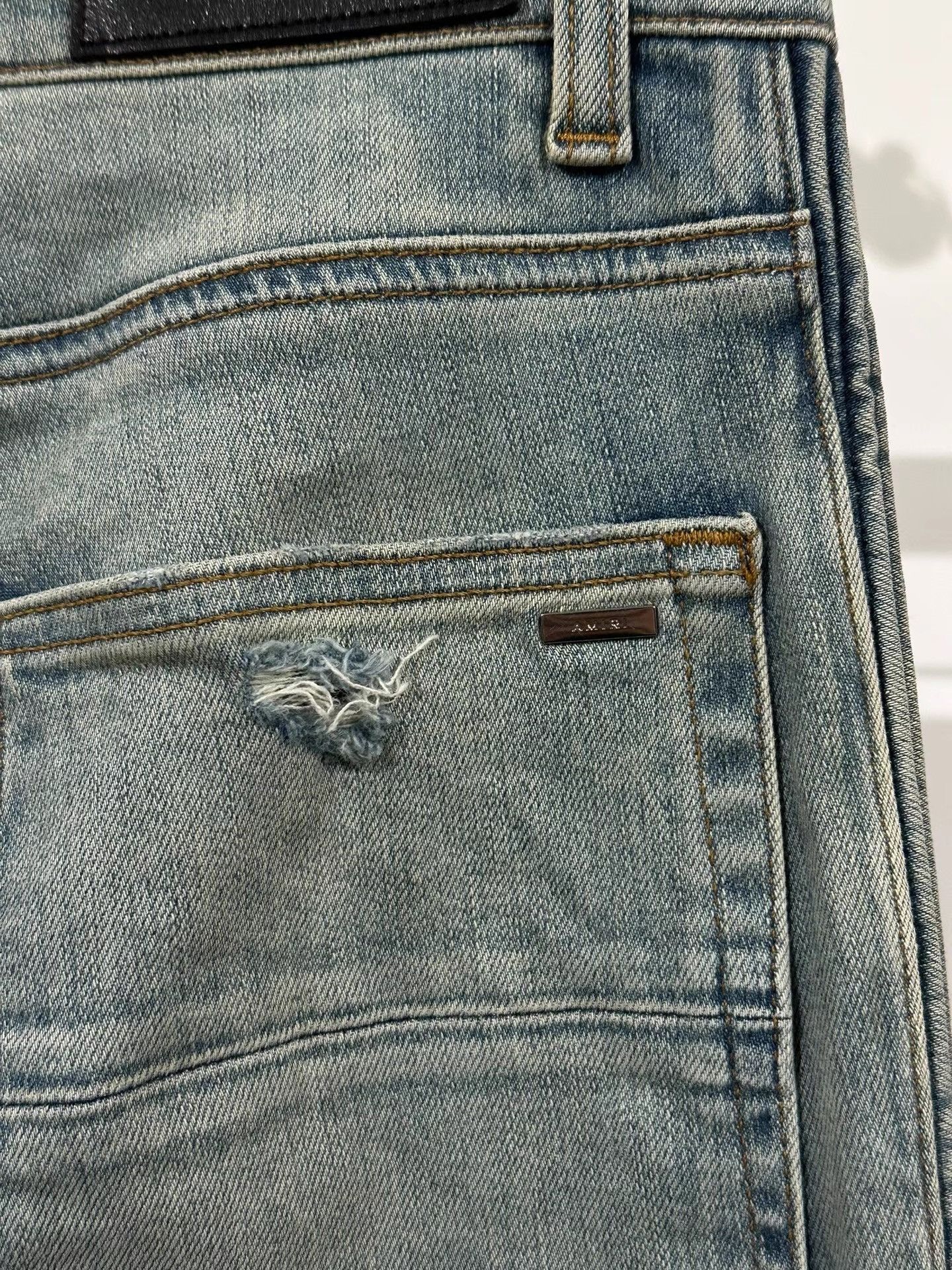 Amiri Amiri Blue Washed Vintage Denim Pants K35 Size US 29 - 5 Thumbnail