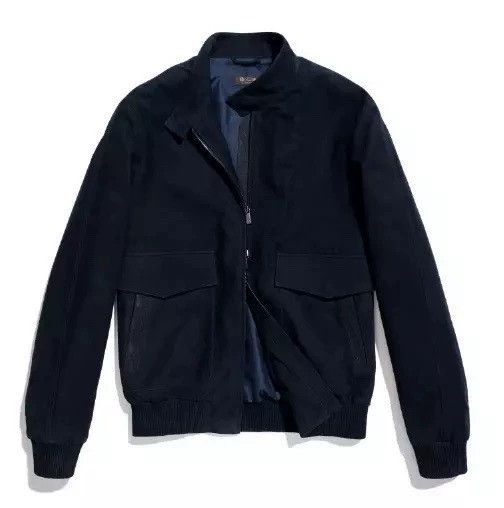 Loro Piana LORO PIANA Blue-gray suede jacket Size US XL / EU 56 / 4 - 1 Thumbnail