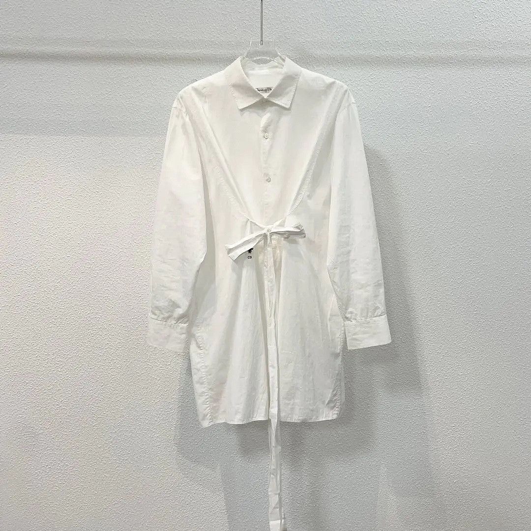 Dior Dior Bee Detail Tie-Front Shirt Size IT 42 Size M / US 6-8 / IT 42-44 - 1 Thumbnail