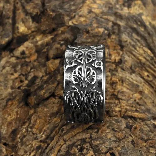 Vintage Viking Pirate Keltron Ring ( size 9-13) Size ONE SIZE - 4 Thumbnail