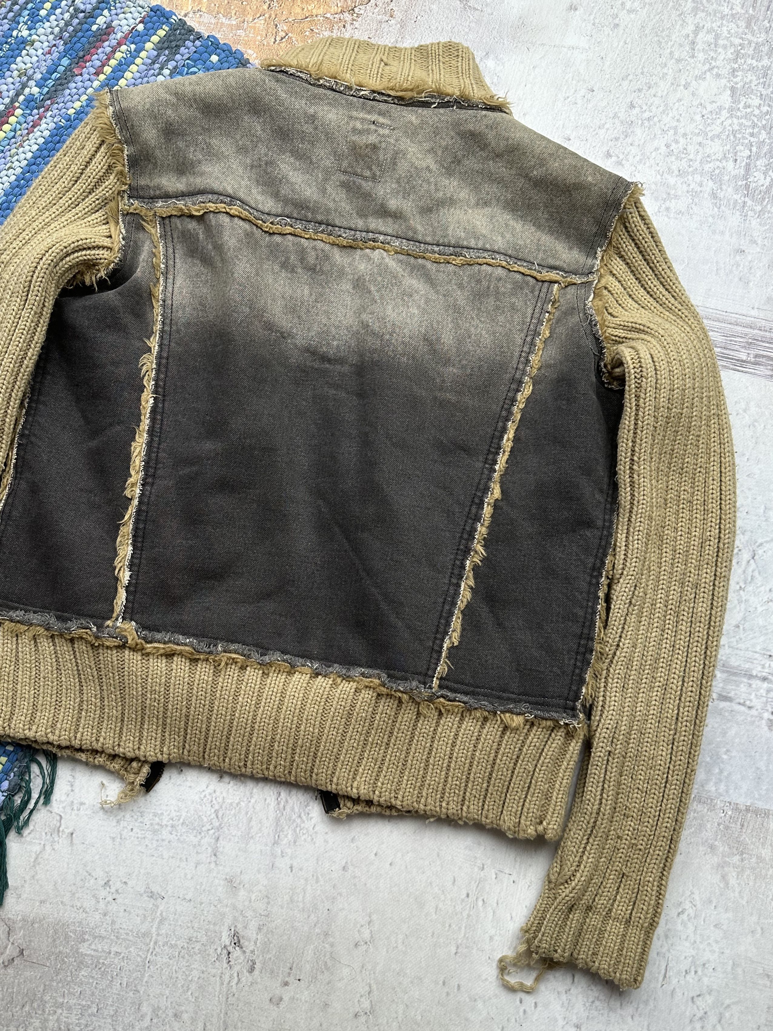 Japanese Brand Vintage Faded Knit Hybrid Jacket Size US S / EU 44-46 / 1 - 7 Thumbnail