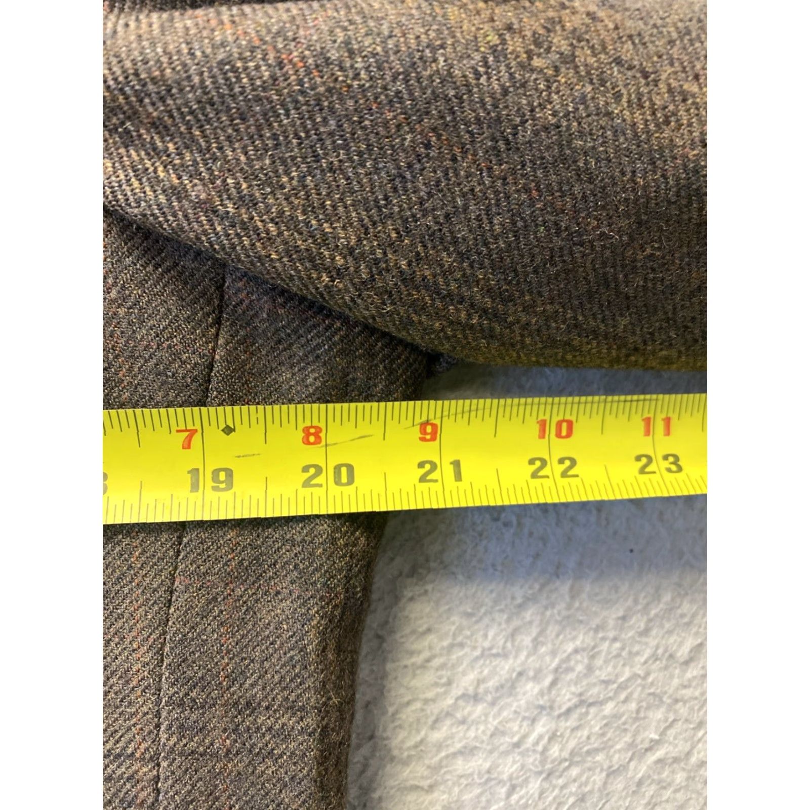 Jos. A. Bank Jos. A. Bank Blazer Sport Coat Mens Two-Button Plaid Wool 41R Dark Moss Brown Regular Jacket Coat Size 42R - 5 Thumbnail