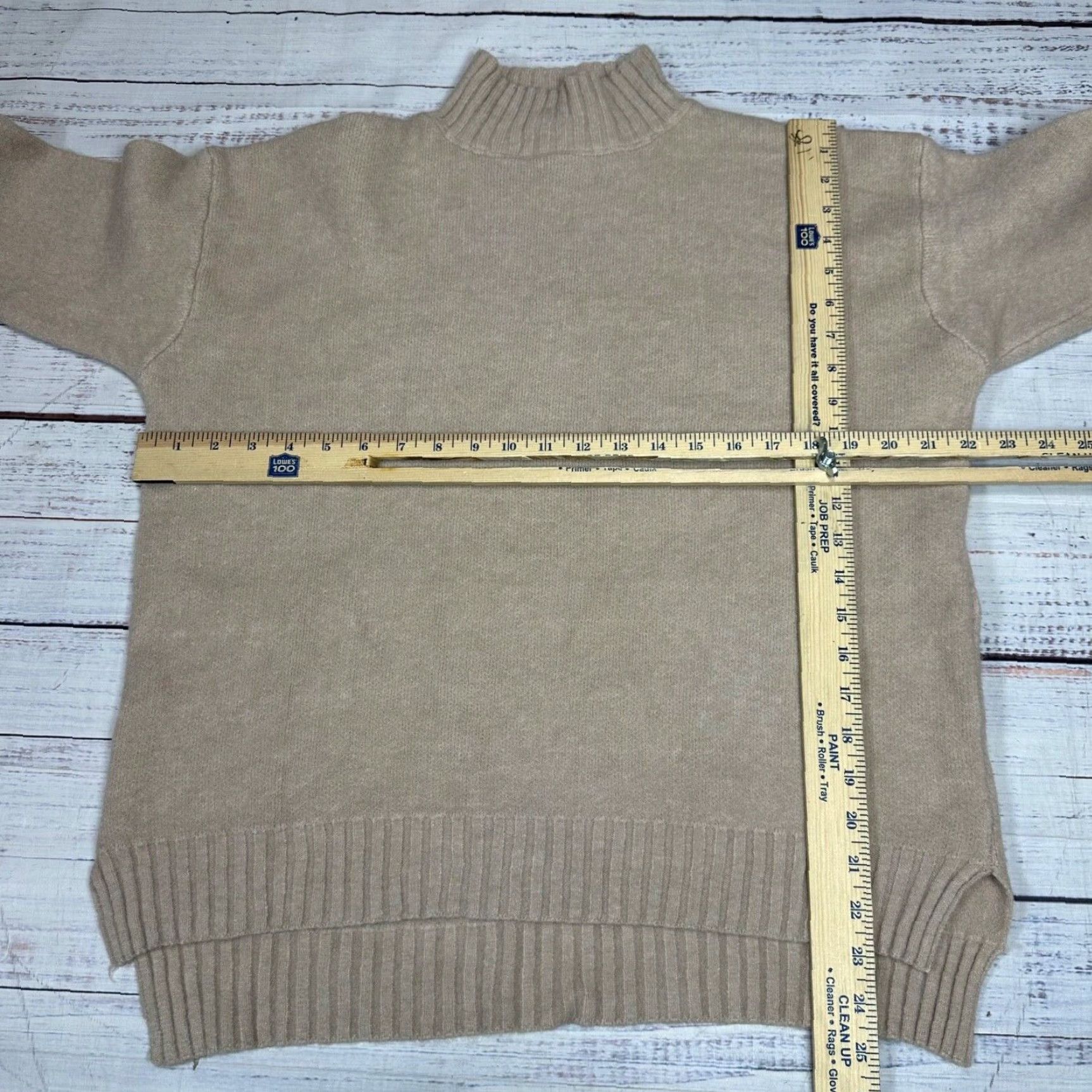 Vintage Goodnight Macaroon Womens Long Sleeve Pullover XL Beige Polyester Sweatshirt Sweater Pullover New Size XL / US 12-14 / IT 48-50 - 2 Thumbnail