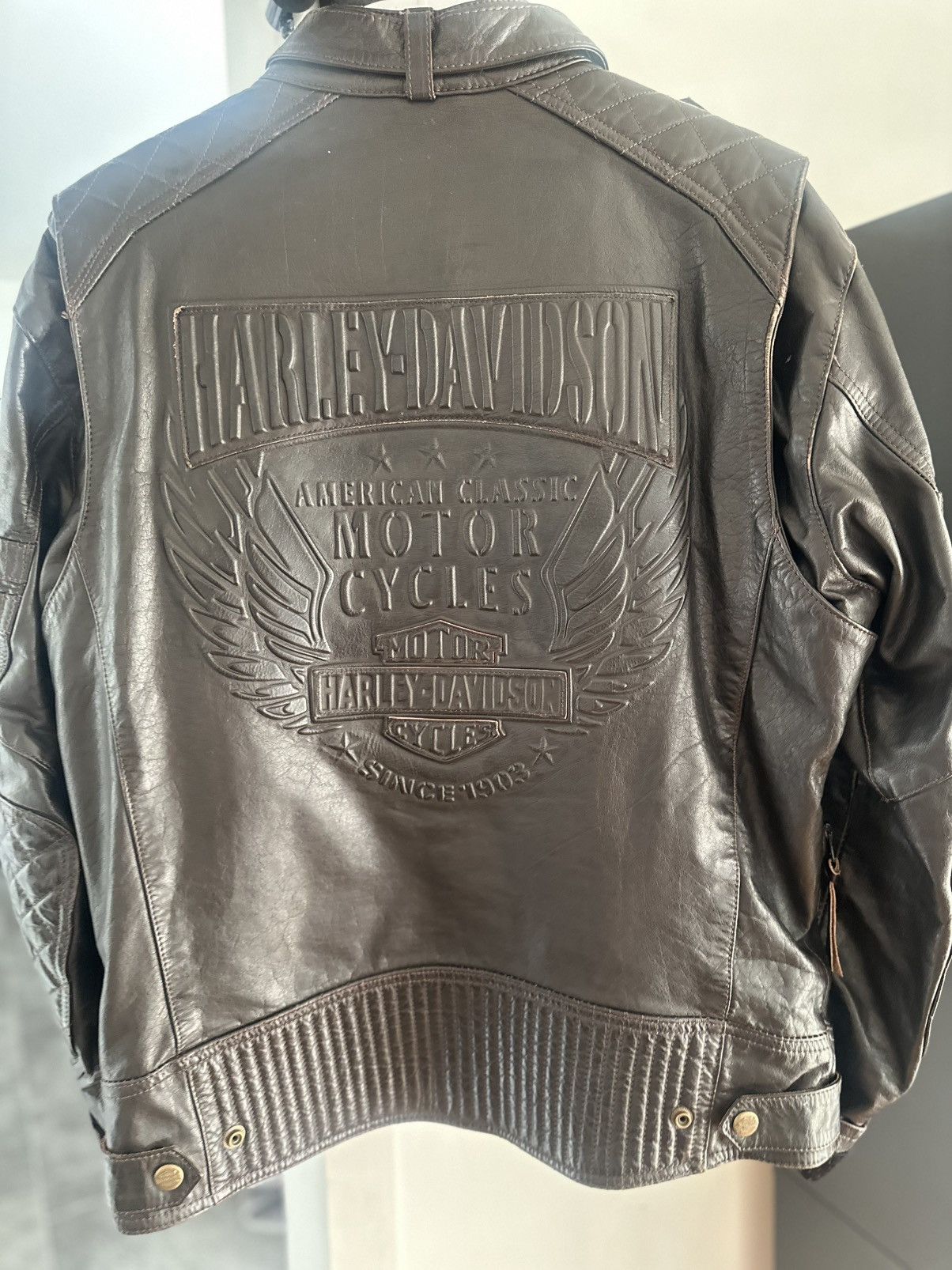 Harley Davidson Medium Harley Davidson Brown Leather Jacket Size US M / EU 48-50 / 2 - 5 Thumbnail