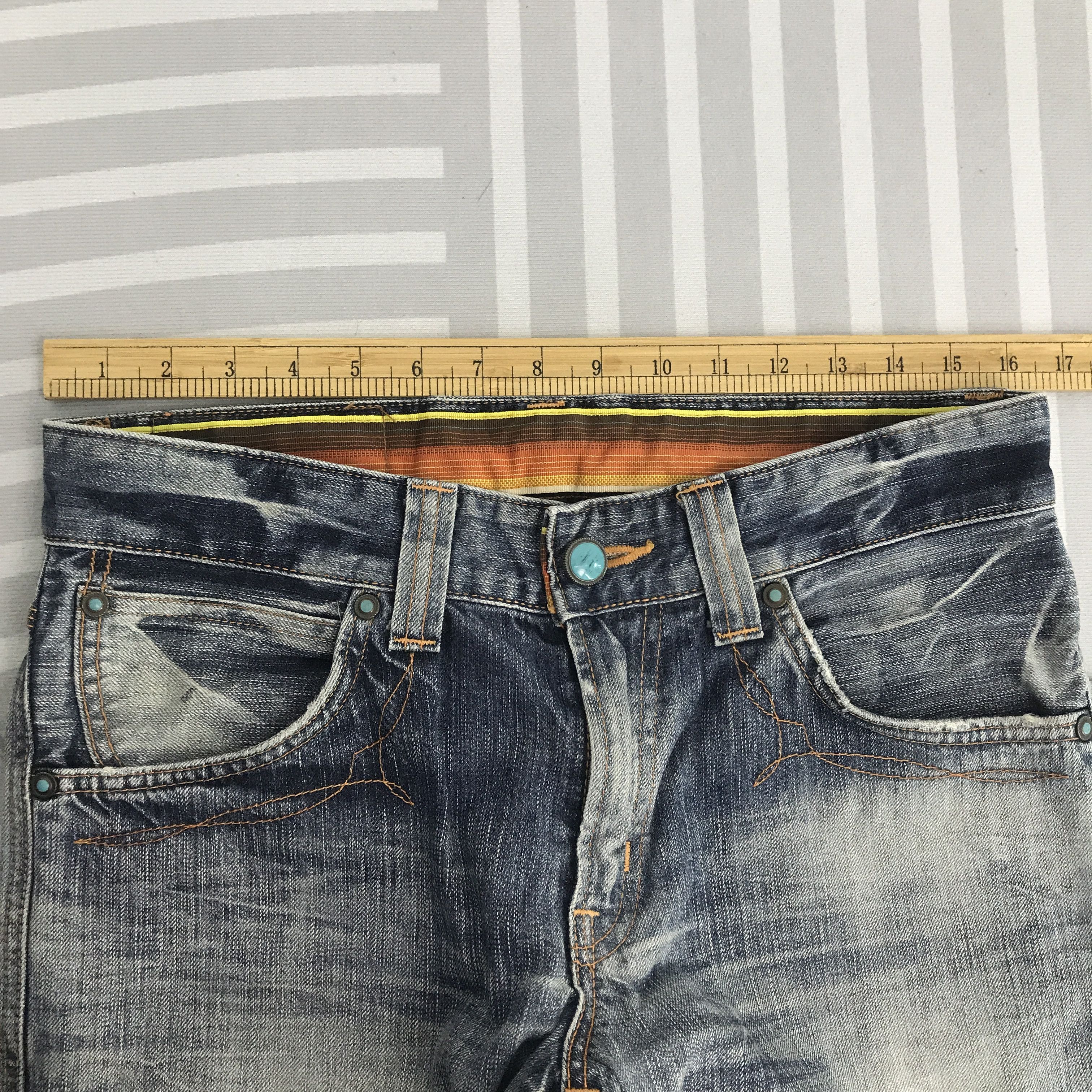 Edwin × Vintage Bootcut Edwin Blue Trip Denim faded Distressed pants Size US 32 / EU 48 - 8 Thumbnail