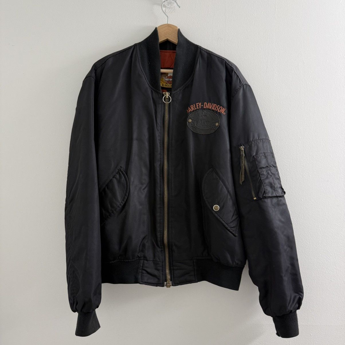 Vintage Vintage Harley Davidson Full Zip Bomber Jacket Large 90s Size US L / EU 52-54 / 3 - 1 Thumbnail