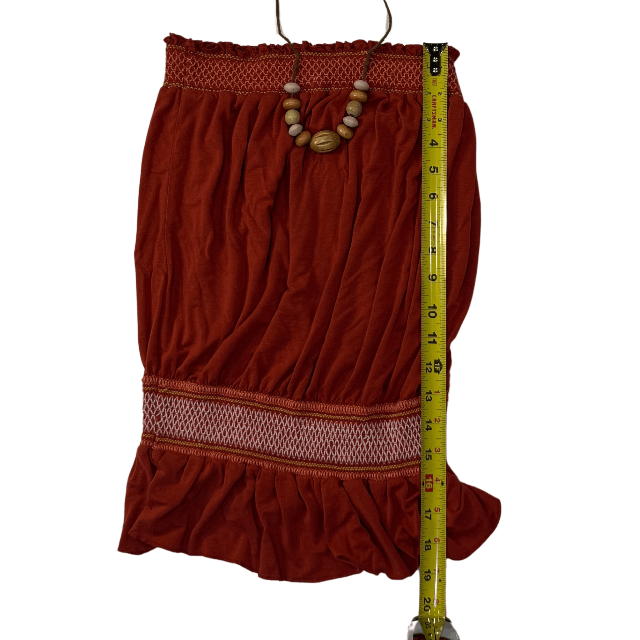 American Rag Boho Tube Top with Wooden Beading | Large | American Rag Size L / US 10 / IT 46 - 7 Thumbnail