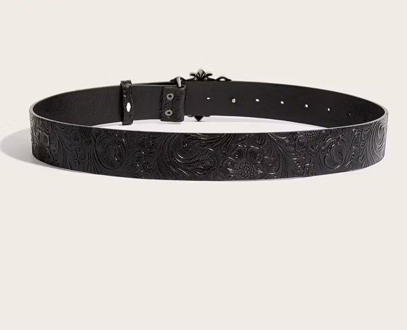 PPFM Black punk rock retro bohemian hollow buckle belt Size ONE SIZE - 3 Thumbnail