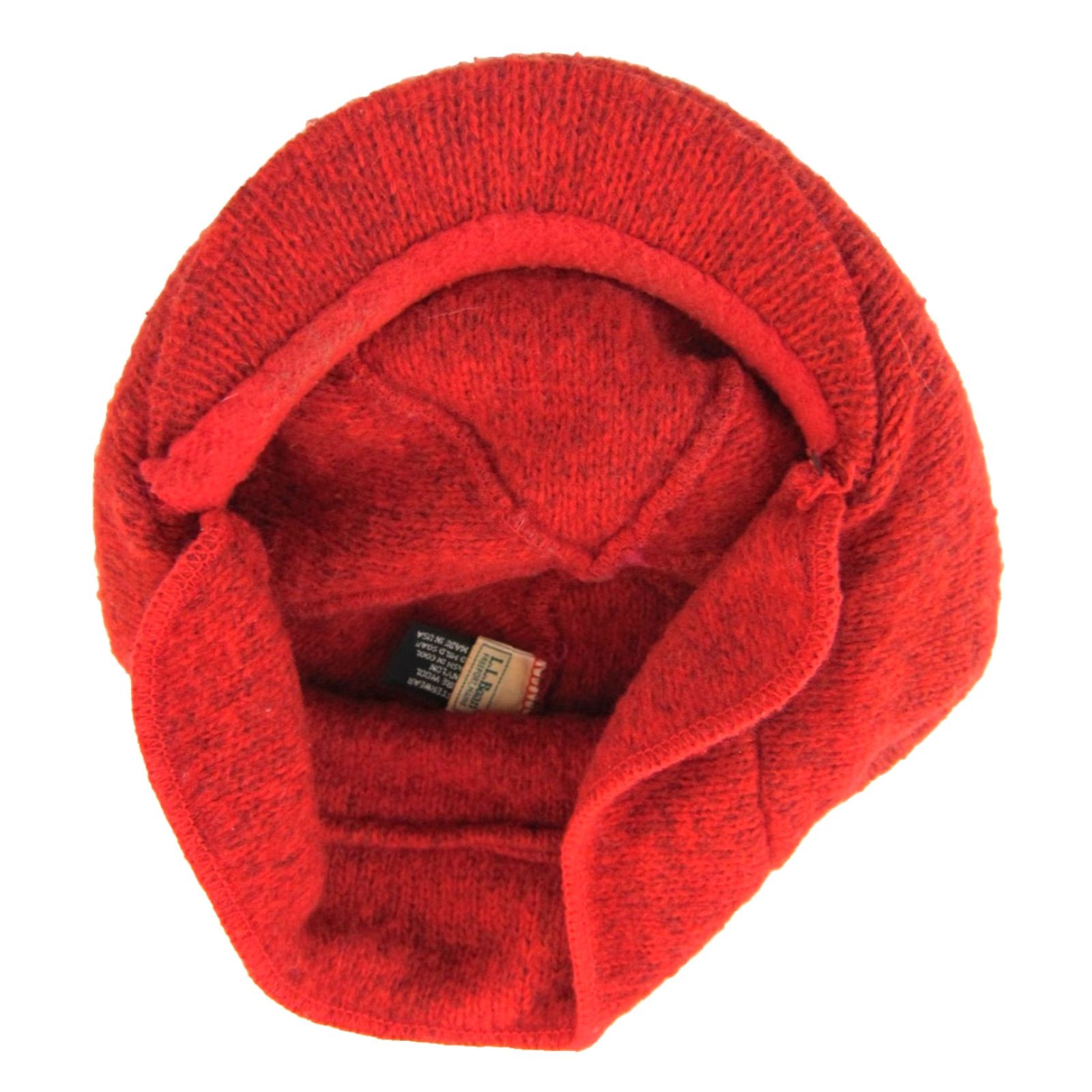 Vintage VINTAGE L.L. Bean Hat Unisex Adults Trapper Beanie Visor Ear Flap Red Wool OS Size ONE SIZE - 7 Thumbnail