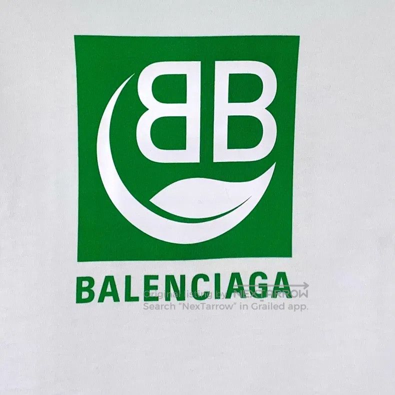 Balenciaga Balenciaga White environmental protection logo printed rou Size US L / EU 52-54 / 3 - 5 Thumbnail