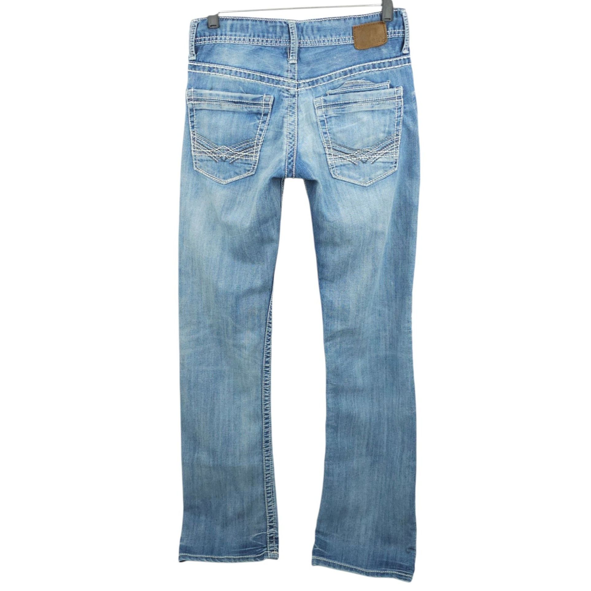 BKE BKE Carter Straight Leg Jeans Size 29XL Distressed Whiskered Size US 29 - 2 Thumbnail