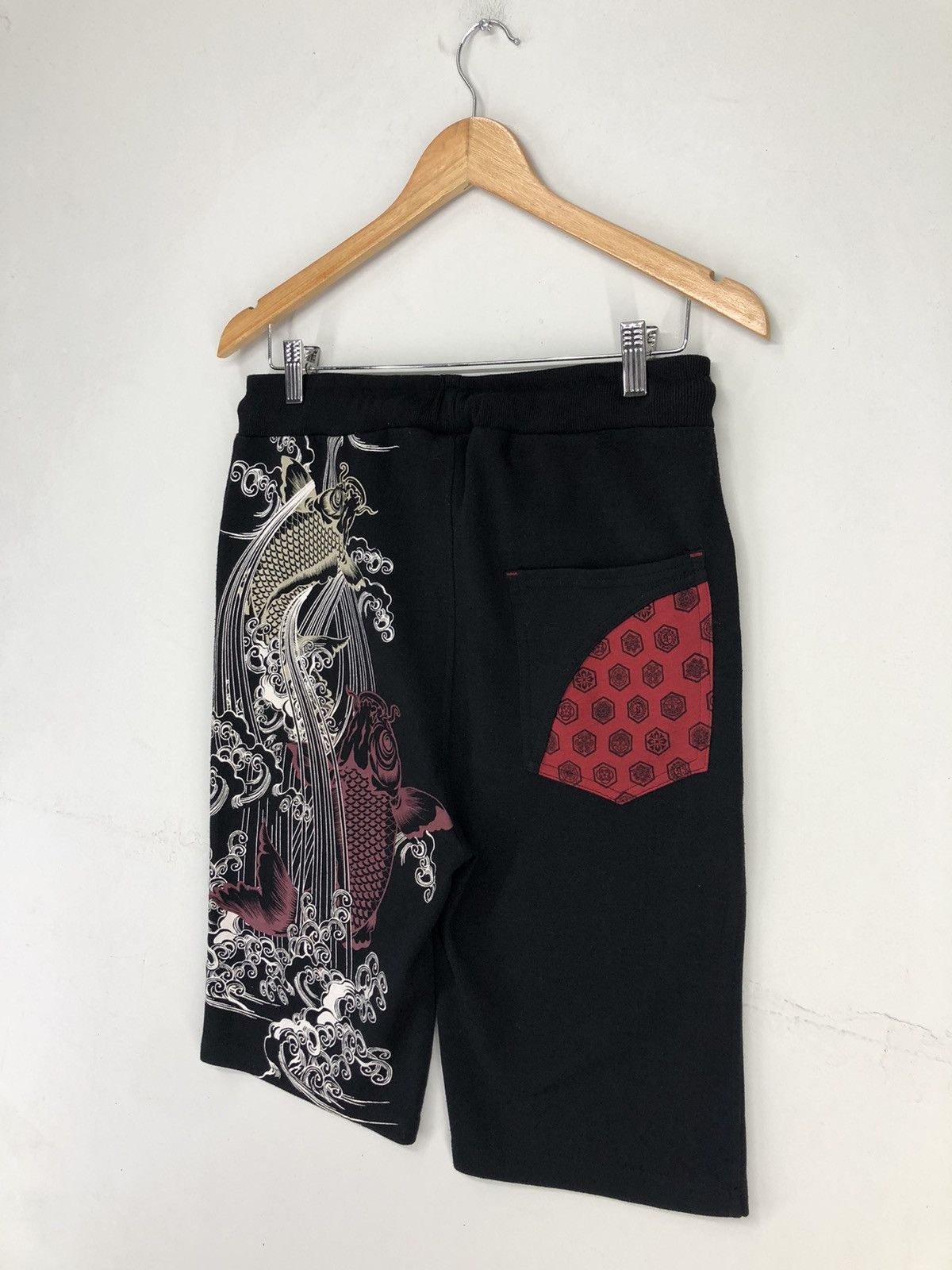 Harajuku Style Bullet Noise KOI Overprinted Short Pants