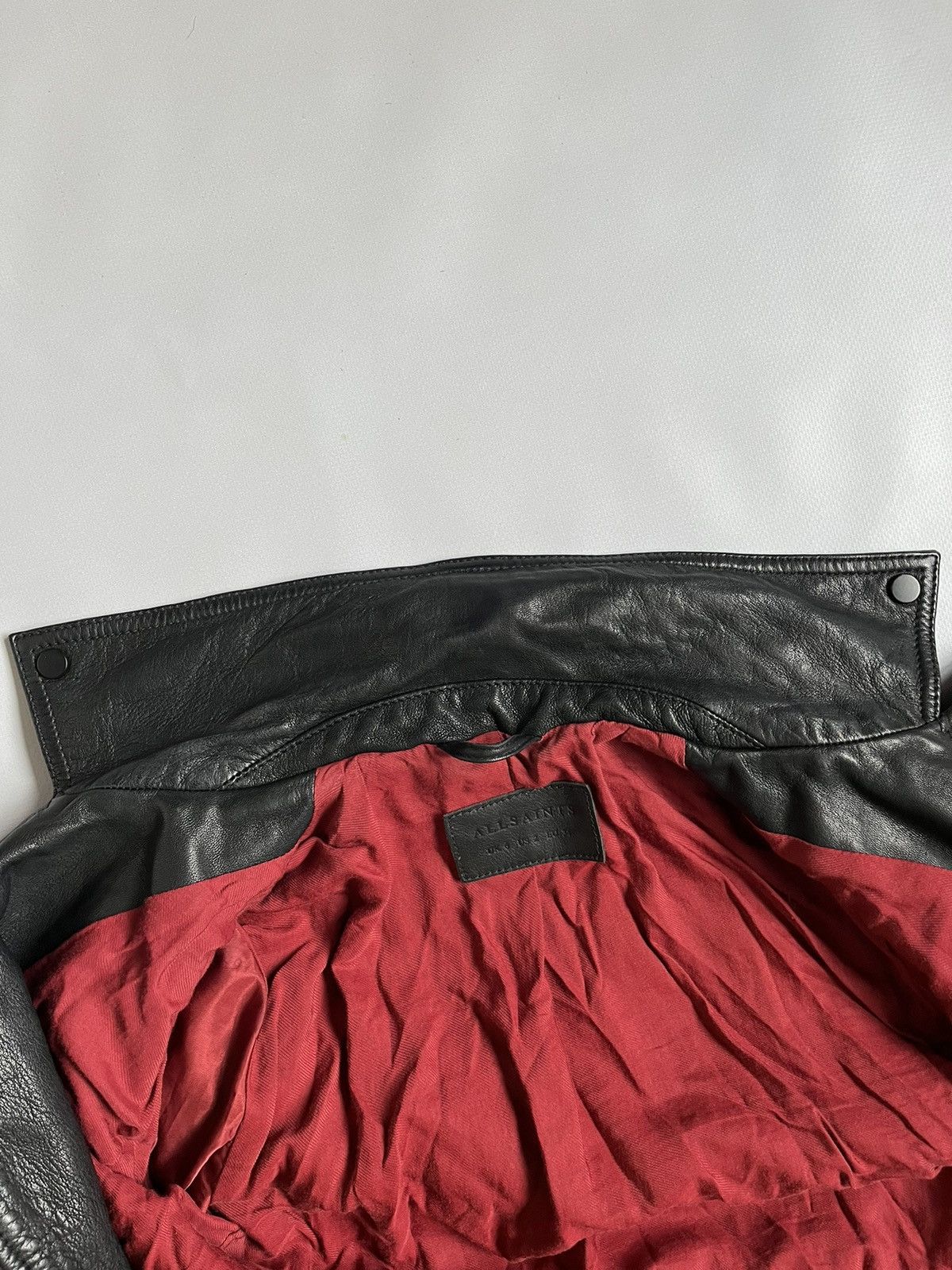 Allsaints AllSaints Women Lamb Leather Black Biker Jacket Size XS / US 0-2 / IT 36-38 - 8 Thumbnail