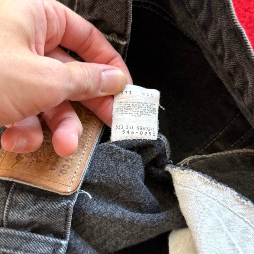 Levi's VINTAGE Levi's 545 Black Denim Jeans Mens 36x30 Leather Patch USA Made Straight 90s Vintage Block Size US 36 / EU 52 - 5 Thumbnail