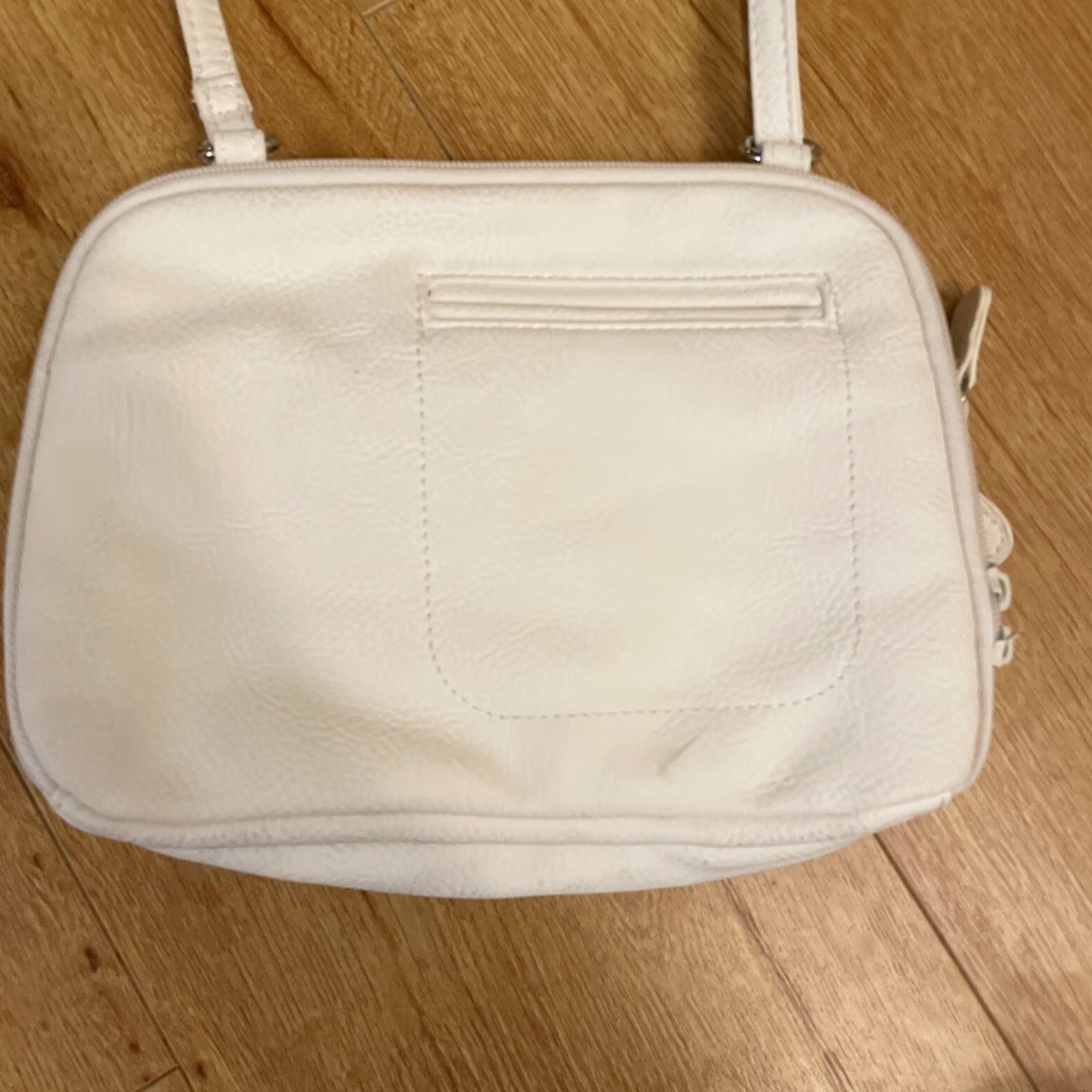 Vintage VINTAGE MultiSac Haven White Vegan Leather Crossbody Handbag Pockets Boho Women Medium Crossbody Bags Mens? Size ONE SIZE - 5 Thumbnail