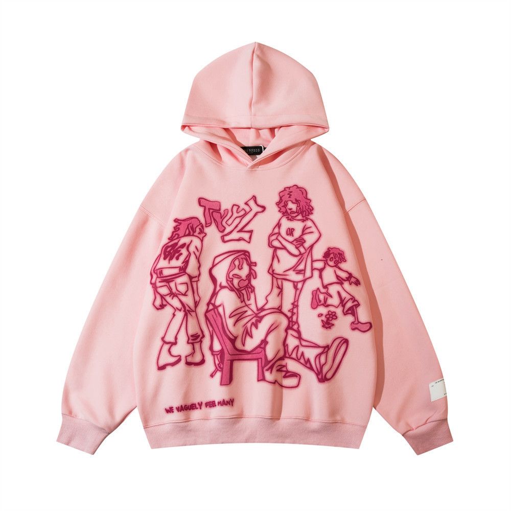 Vintage Men's high street trend loose sports anime cartoon hoodie Size US M / EU 48-50 / 2 - 1 Thumbnail