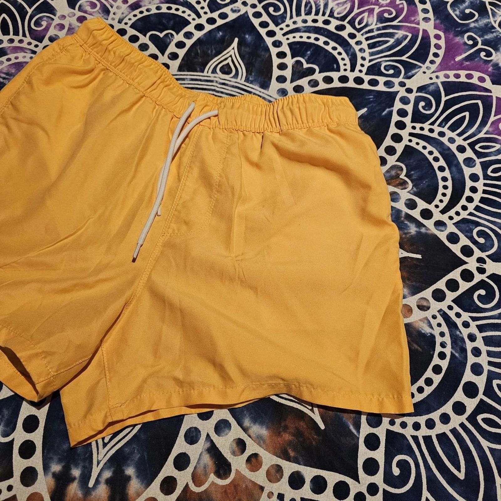 Asos ASOS Men's Yellow Swim Trunks Size US 32 / EU 48 - 3 Thumbnail