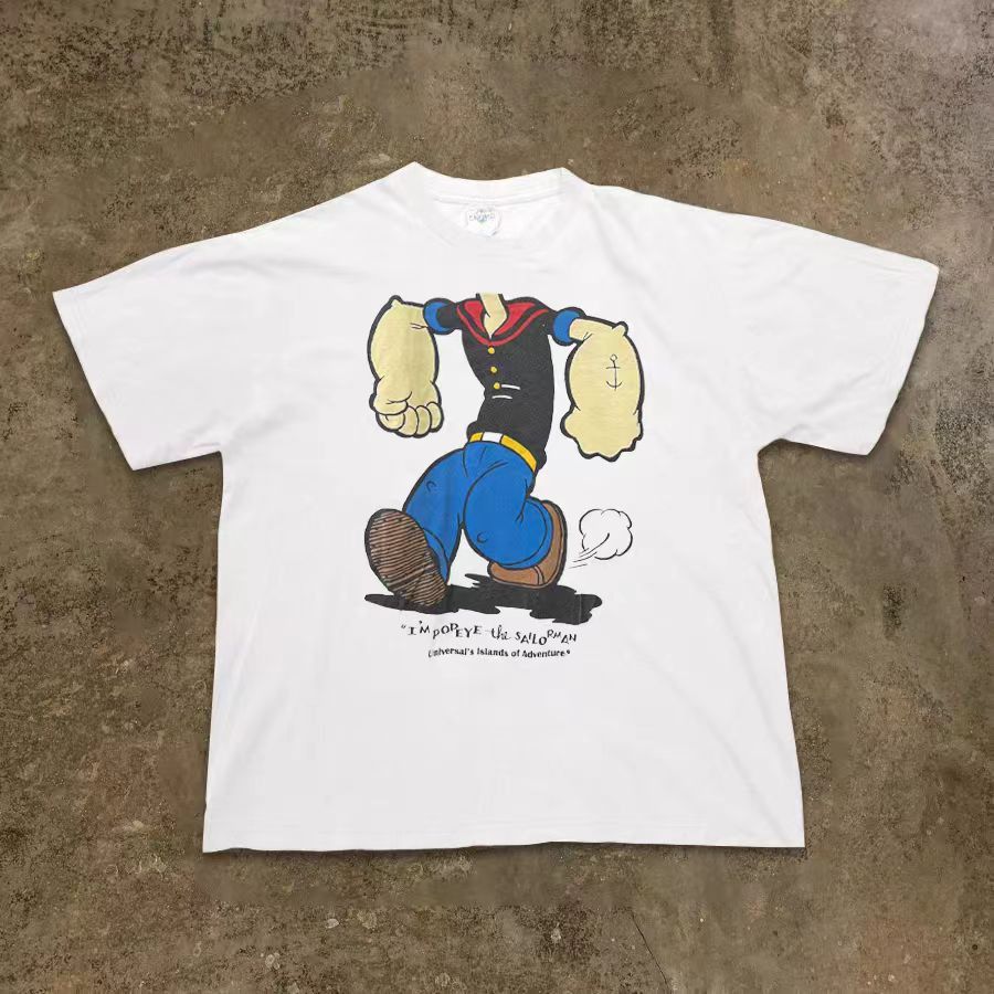 Vintage Loose casual cartoon sailor print tee Size US M / EU 48-50 / 2 - 1 Thumbnail
