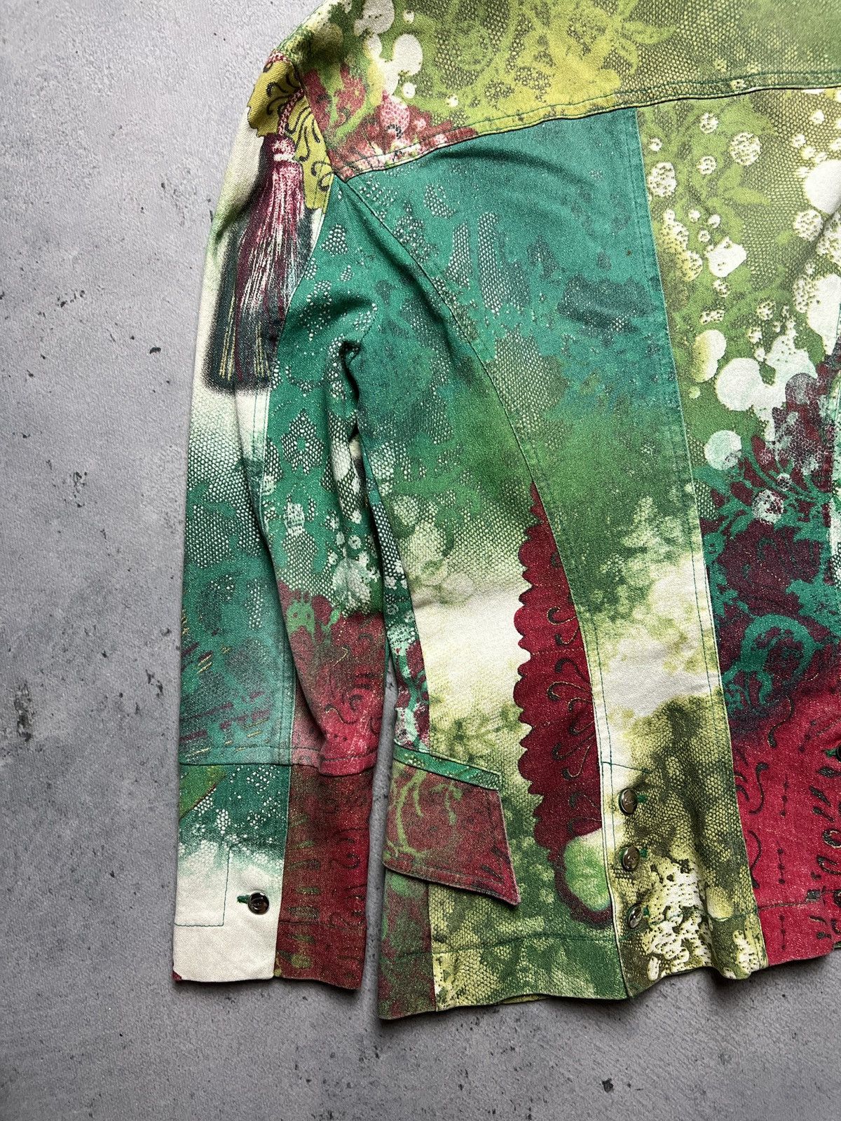 Just Cavalli Rare Just Cavalli Floral Abstract Print Natural Lux Blazer Size M / US 6-8 / IT 42-44 - 10 Thumbnail