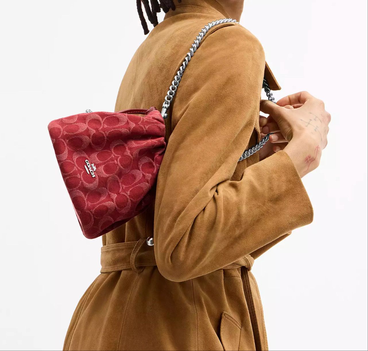 Coach Faye Mini Drawstring Bag In Signature Denim CCZ45 Size ONE SIZE - 8 Thumbnail