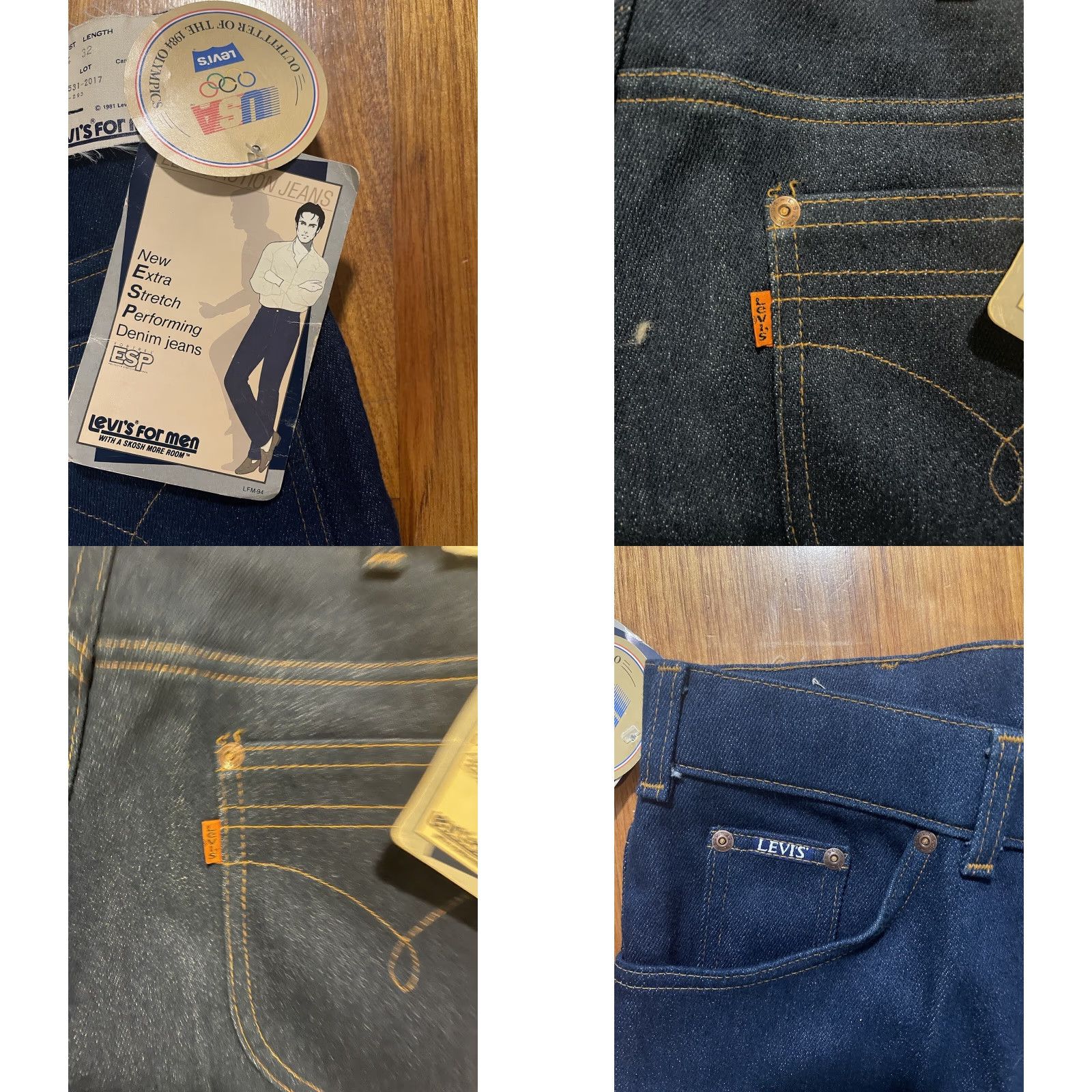 Levi's VINTAGE Levi's Jeans Mens 34x32 Flared Orange Tab Deadstock 1981 Jeans Mens Regular 34x32 Orange Flared 80s American Mens Size US 34 / EU 50 - 8 Thumbnail
