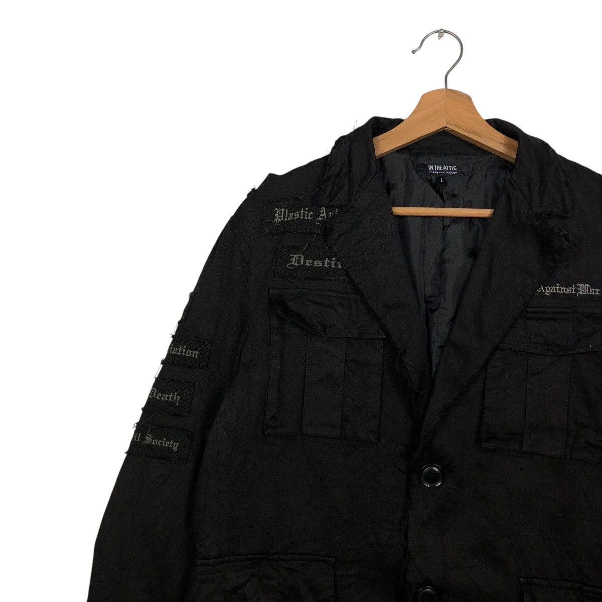 In The Attic 🔥VINTAGE BIKER PUNK JACKET DISTRESSED IN THE ATTIC Size US L / EU 52-54 / 3 - 9 Thumbnail