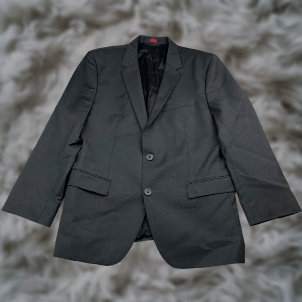 Hugo Boss HUGO BOSS Blazer/Jacket Men’s AerinS 100% Wool Gray 42R Two-Button Notch Lapel Regular Fit Vintage: No Mens Size 42R - 1 Thumbnail
