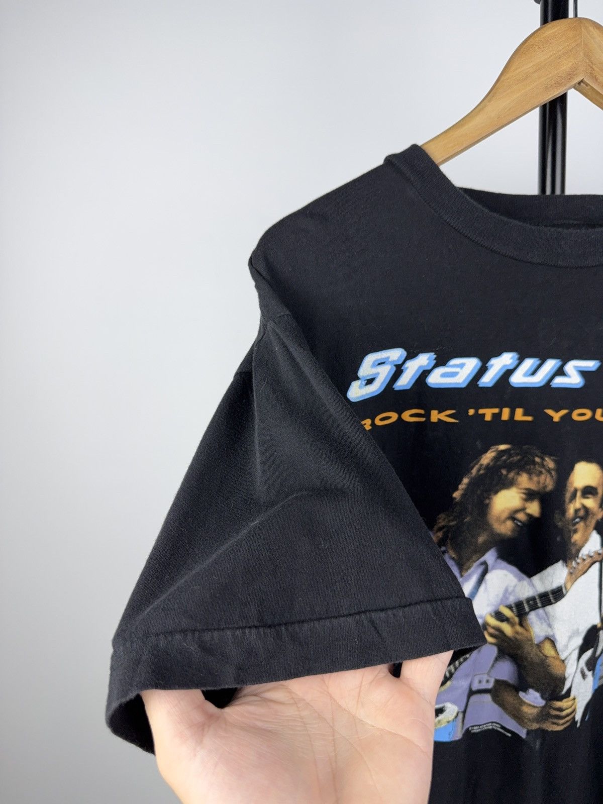 Band Tees × Vintage Status Quo Rock Til You Drop Tour Tee 1991 Vintage Band Size US L / EU 52-54 / 3 - 4 Thumbnail