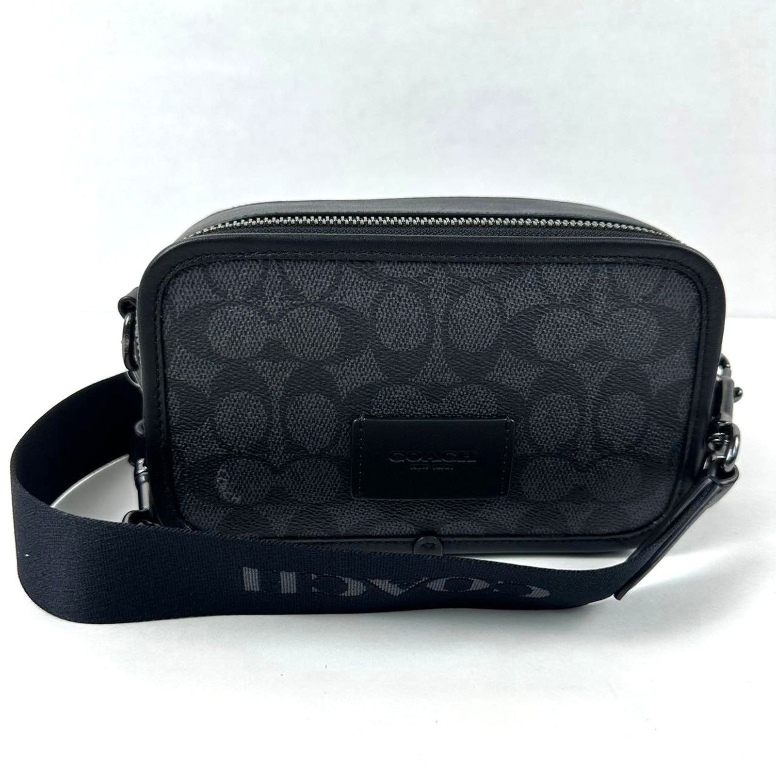 Coach Coach Men's Wyatt Crossbody Bag Signature Canvas Black NWT Size ONE SIZE - 4 Thumbnail