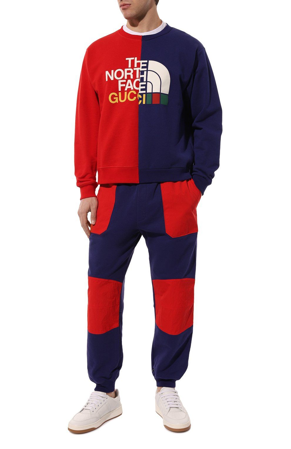 Gucci GUCCI x THE NORTH FACE blue red logo print sweatshirt Large Size US L / EU 52-54 / 3 - 4 Thumbnail