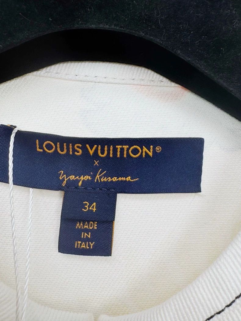Louis Vuitton Louis Vuitton White Denim Floral Dress- Size S / US 4 / IT 40 - 2 Thumbnail