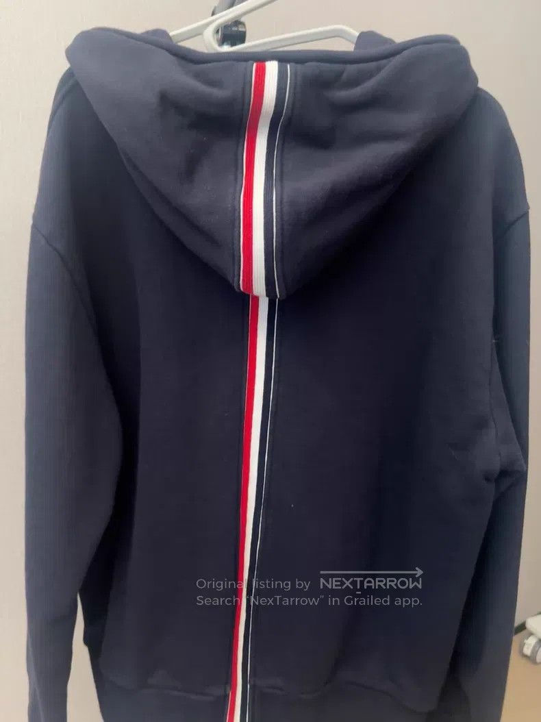 Thom Browne Thom Browne Navy blue hooded sweatshirt Size US L / EU 52-54 / 3 - 3 Thumbnail