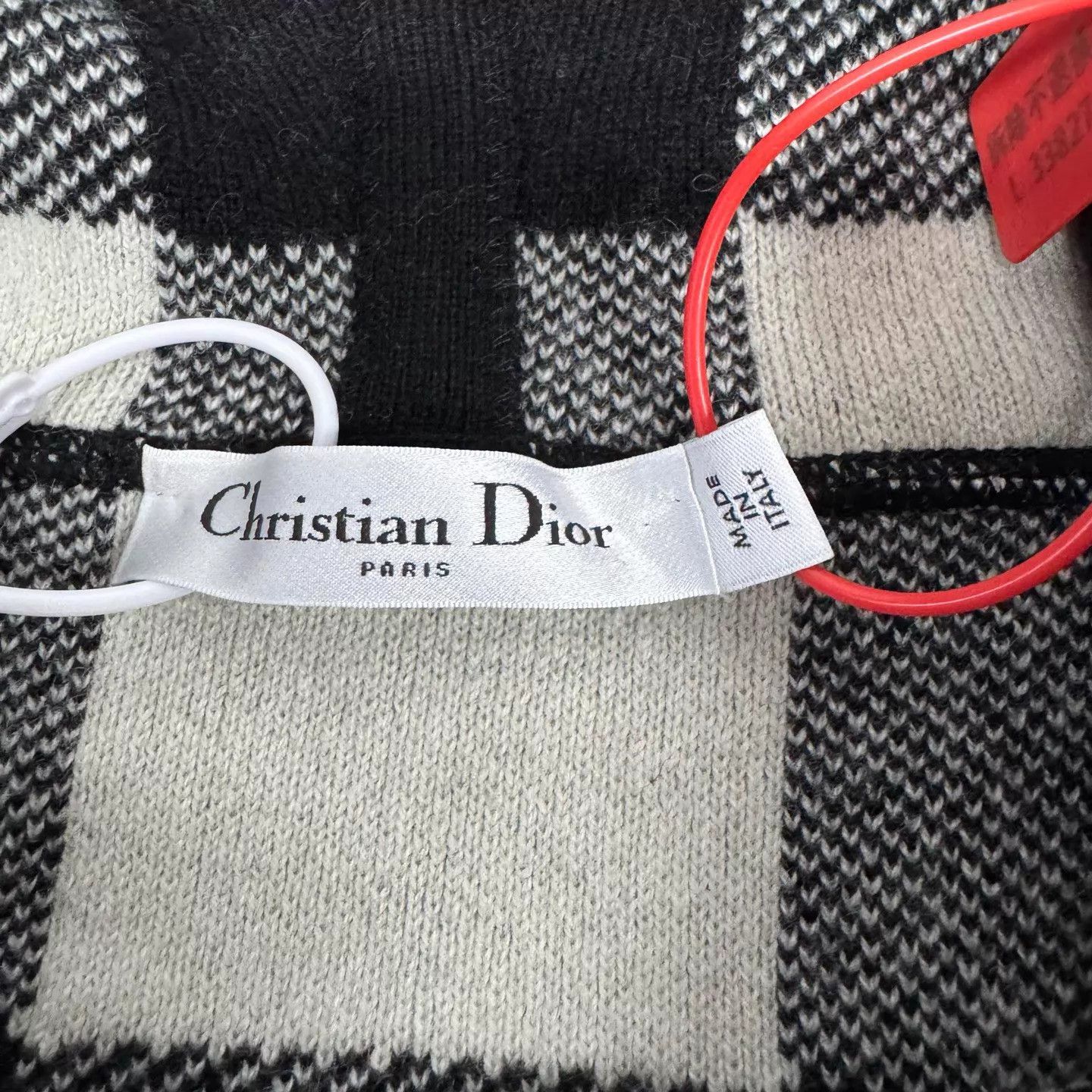 Dior Dior B/W/G Cashmere Hooded Short-Sleeve Jacket Size XS / US 0-2 / IT 36-38 - 5 Thumbnail