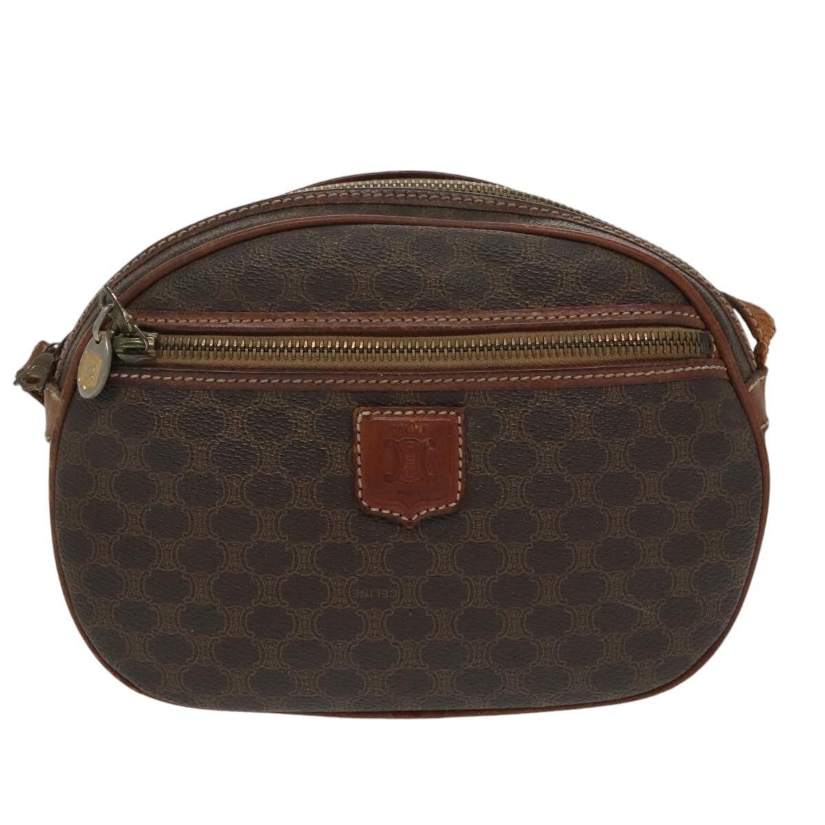 Celine CELINE Macadam Canvas Shoulder Bag Pvc Leather Brown Gold Size ONE SIZE - 2 Thumbnail