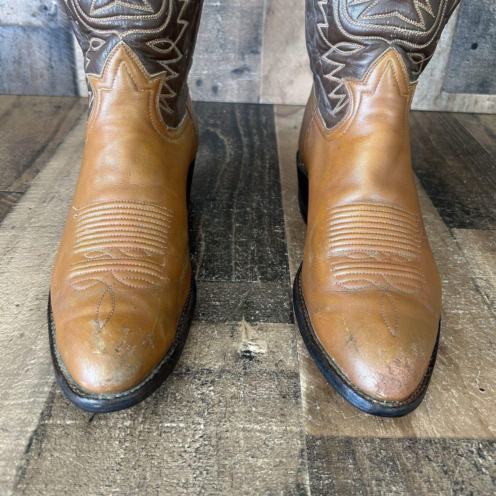 Tony Lama Tony Lama Vintage Gold Label Western Cowboy Boots Mens 9 D Size US 9 / EU 42 - 9 Thumbnail