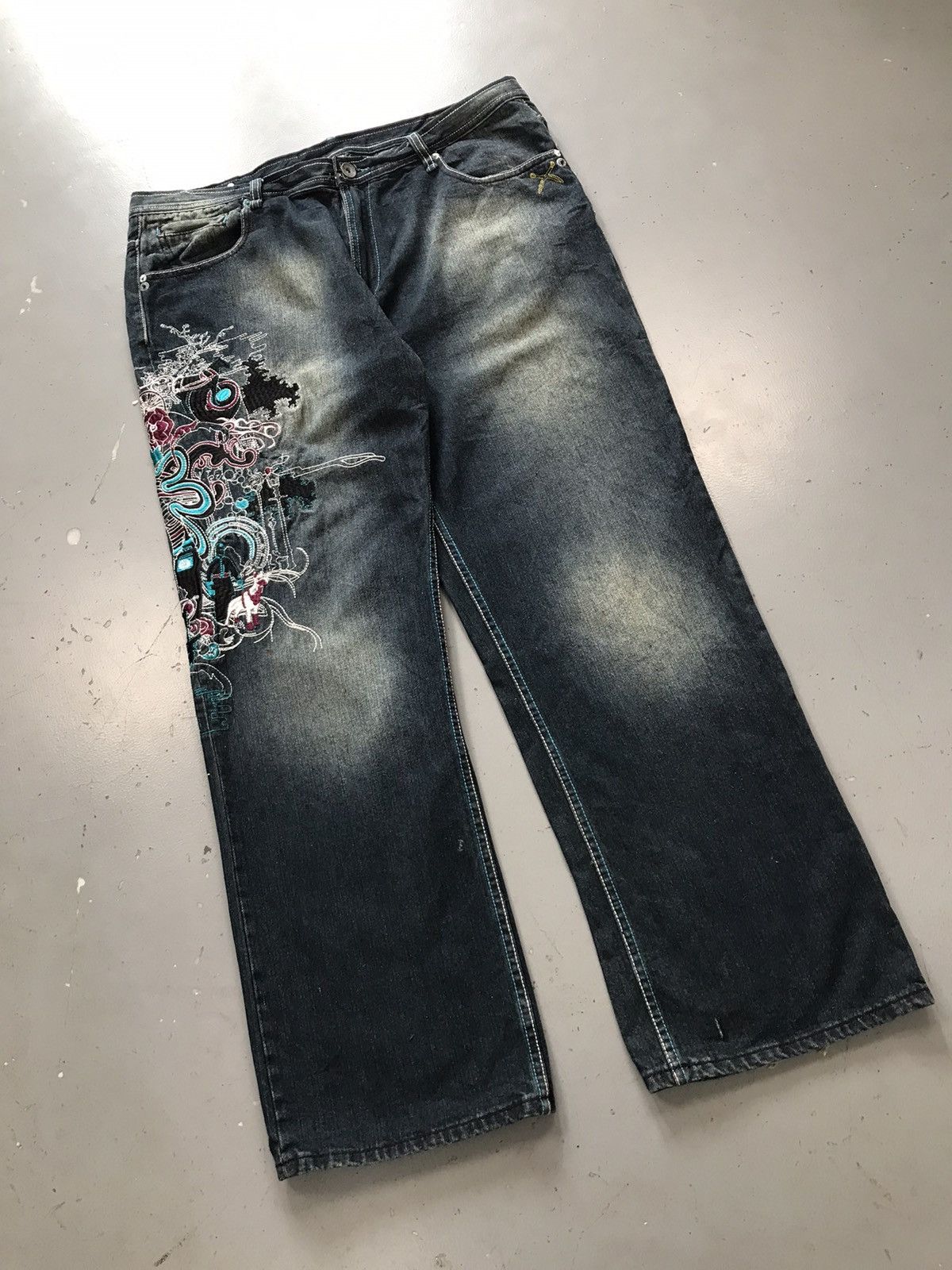 Vintage Vintage artful dodger embroidered denim Size US 41 - 2 Thumbnail