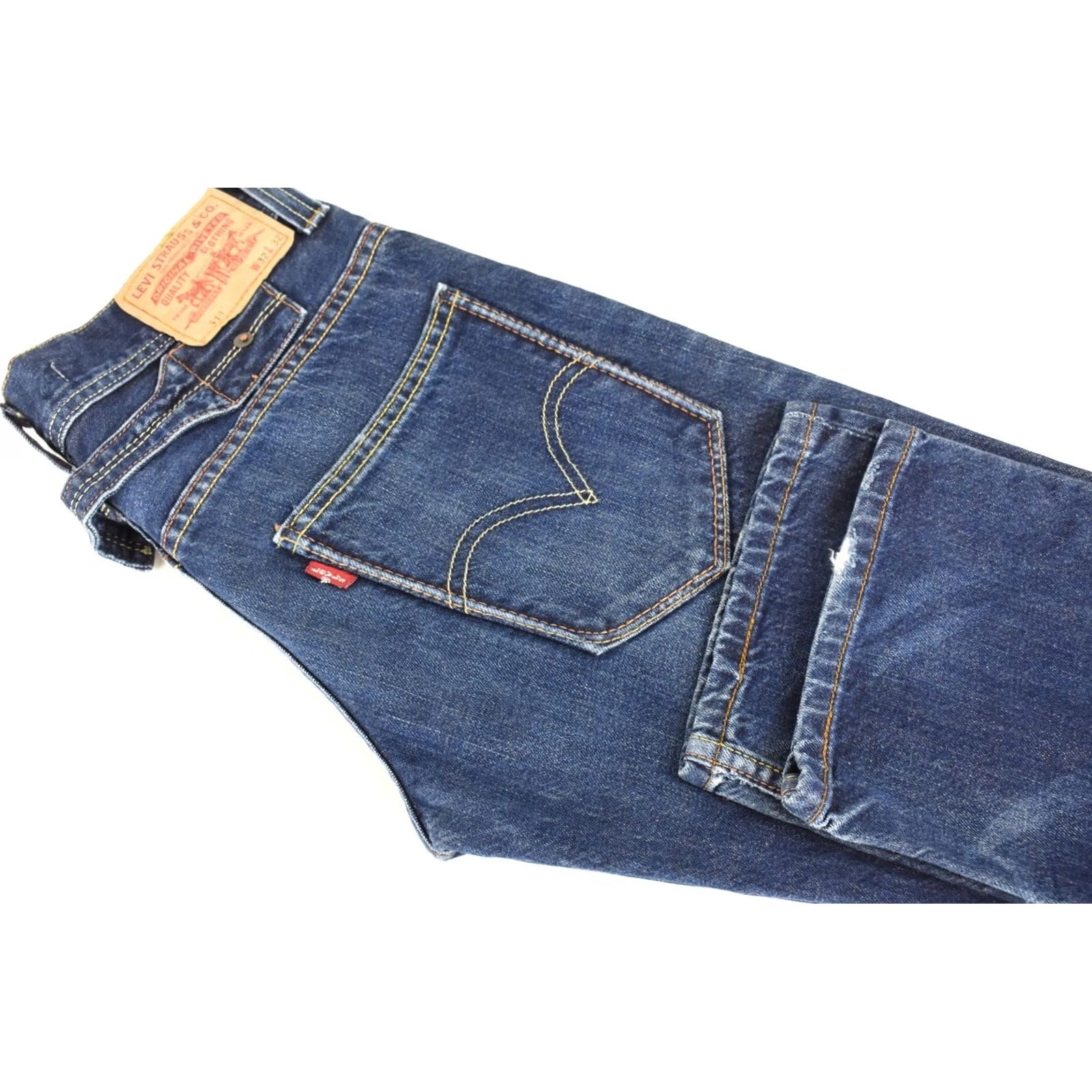 Levi's Levi's 511 Slim Fit Jeans Men's W32/L32 Blue Denim Zip Fly Pants Faded Whiskers Size US 32 / EU 48 - 5 Thumbnail