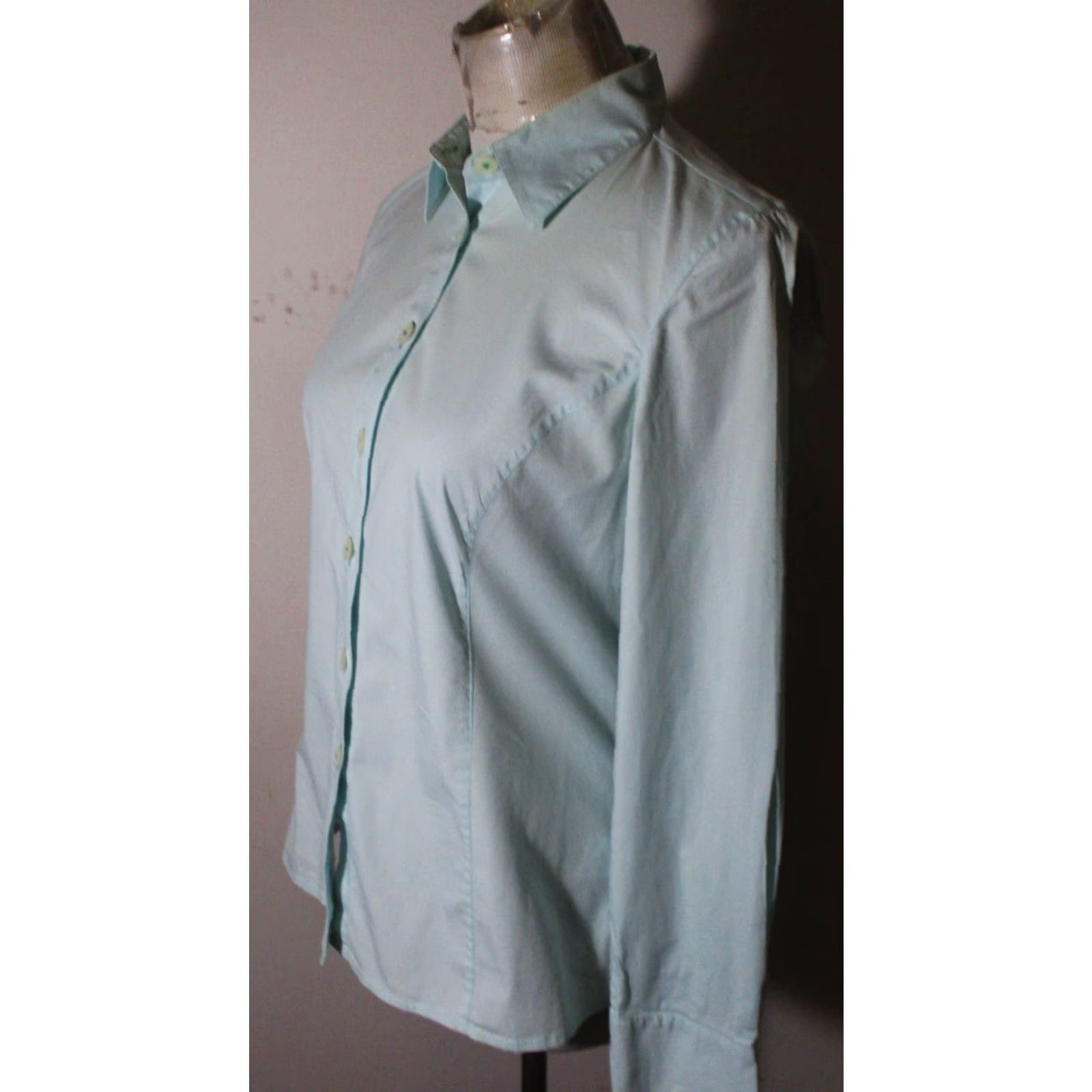 Boden Boden Blouse Shirt Long Sleeve Mint Cotton Stretch 12 Womens Vintage No N/A? Size XL / US 12-14 / IT 48-50 - 4 Thumbnail
