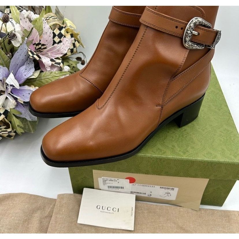 Gucci Men, Gucci, leather ankle boots size 9, made in Italy Size US 9.5 / EU 42-43 - 5 Thumbnail