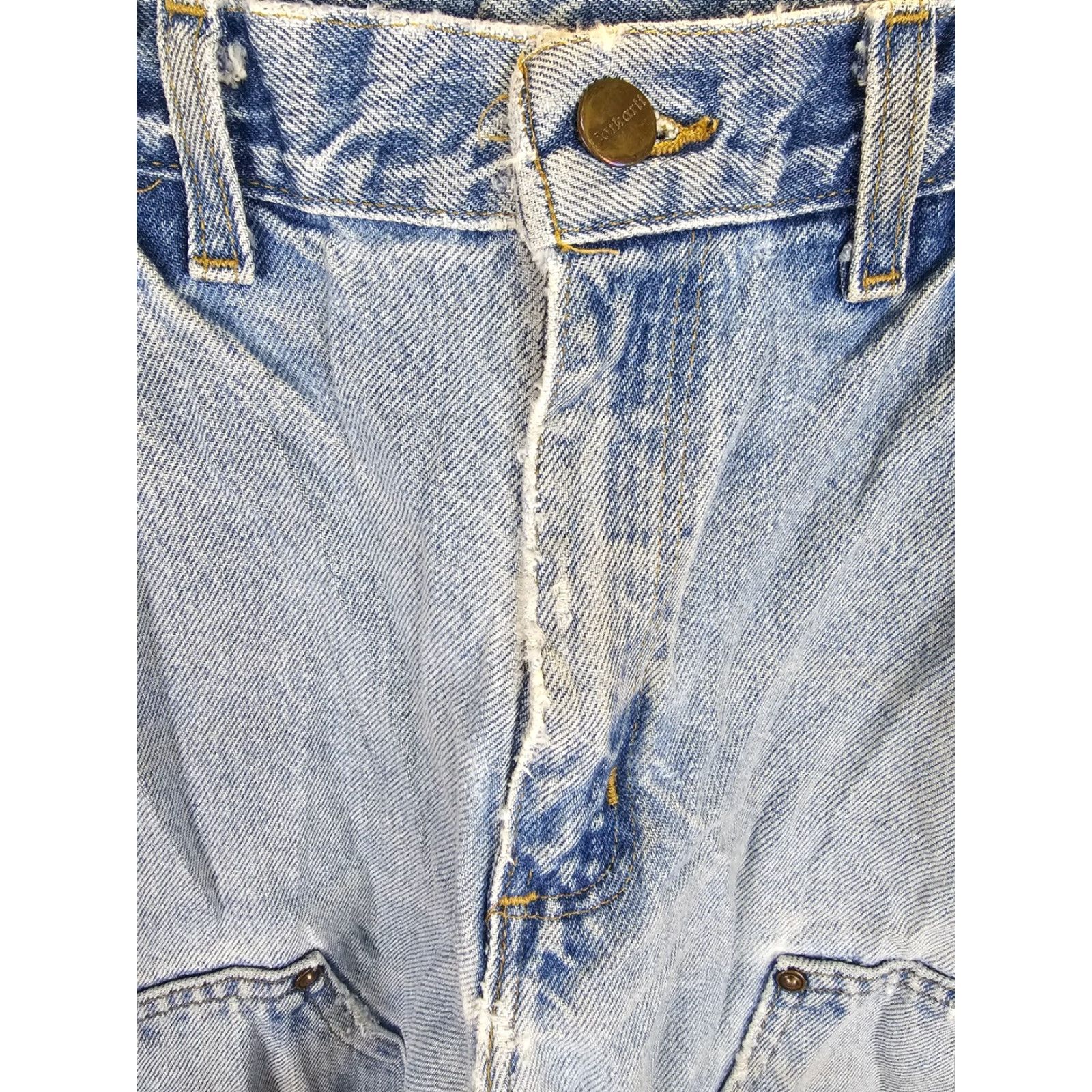Carhartt VINTAGE Carhartt Denim Double Knee Work Jeans Pants Mens 30x30 Blue Carpenter Canvas 90s Jeans Mens Size US 30 / EU 46 - 7 Thumbnail